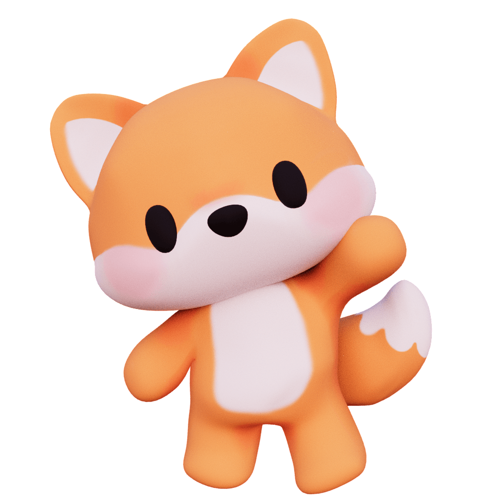 Nemi, la mascota de la app, saludando